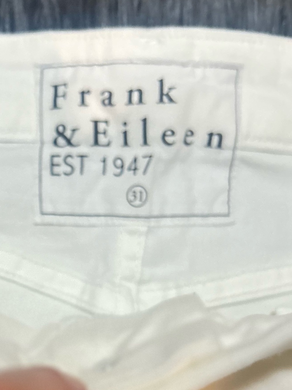 Frank & Eileen SLIGO Vintage White Italian Performance High-Rise Skinny Size 31 - Picture 6 of 6